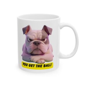 Ceramic Mug — Cute Sitting Pug Illustration with "You Gave Me All" Caption
