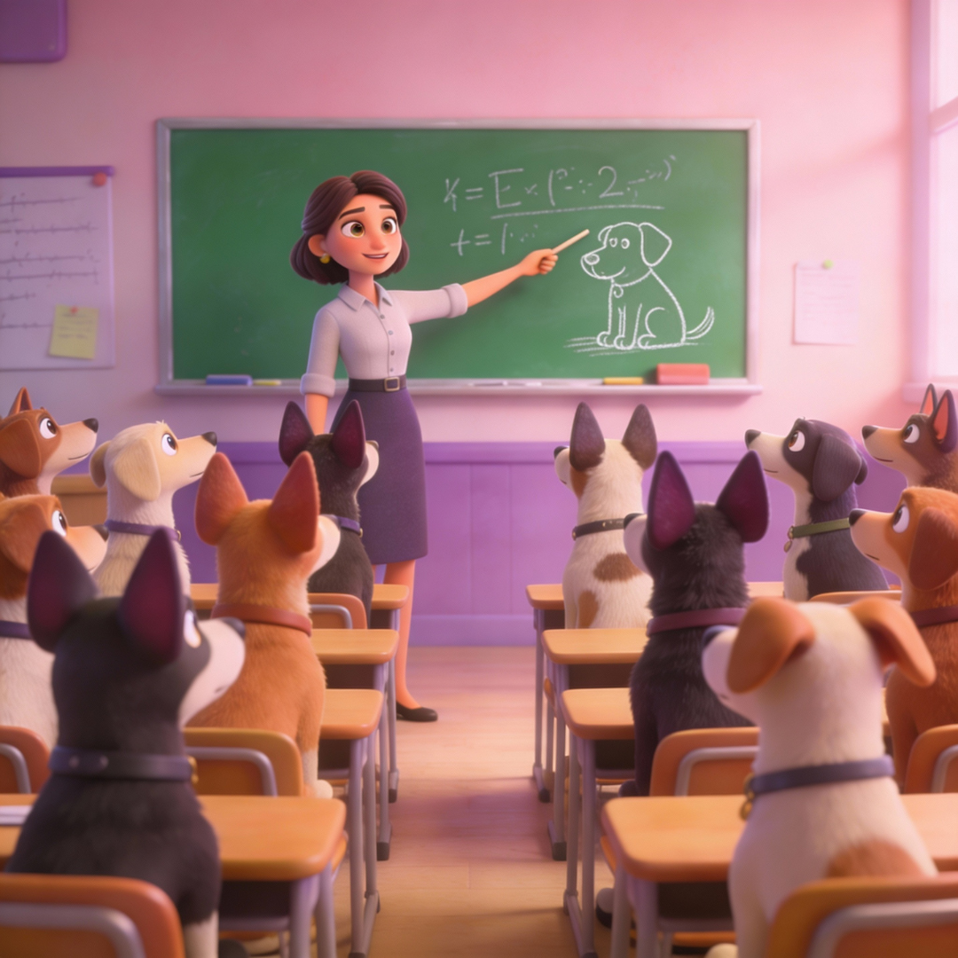 Dogs Learning in class